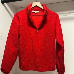 LOFT Vibrant Red Women's Zip Up Sweater
